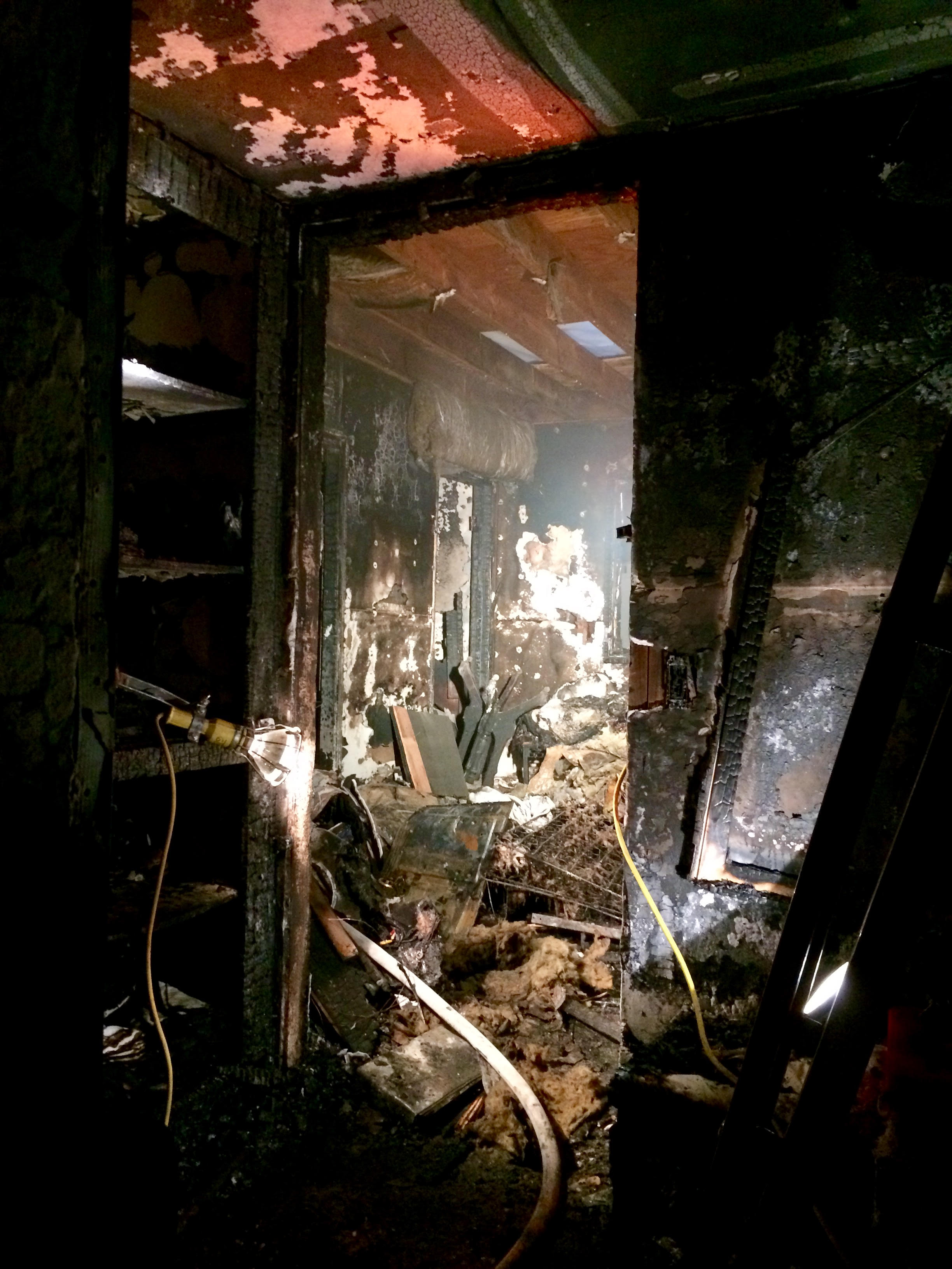Inside a deadly Pacific Palisades townhouse fire early March 4, 2017.