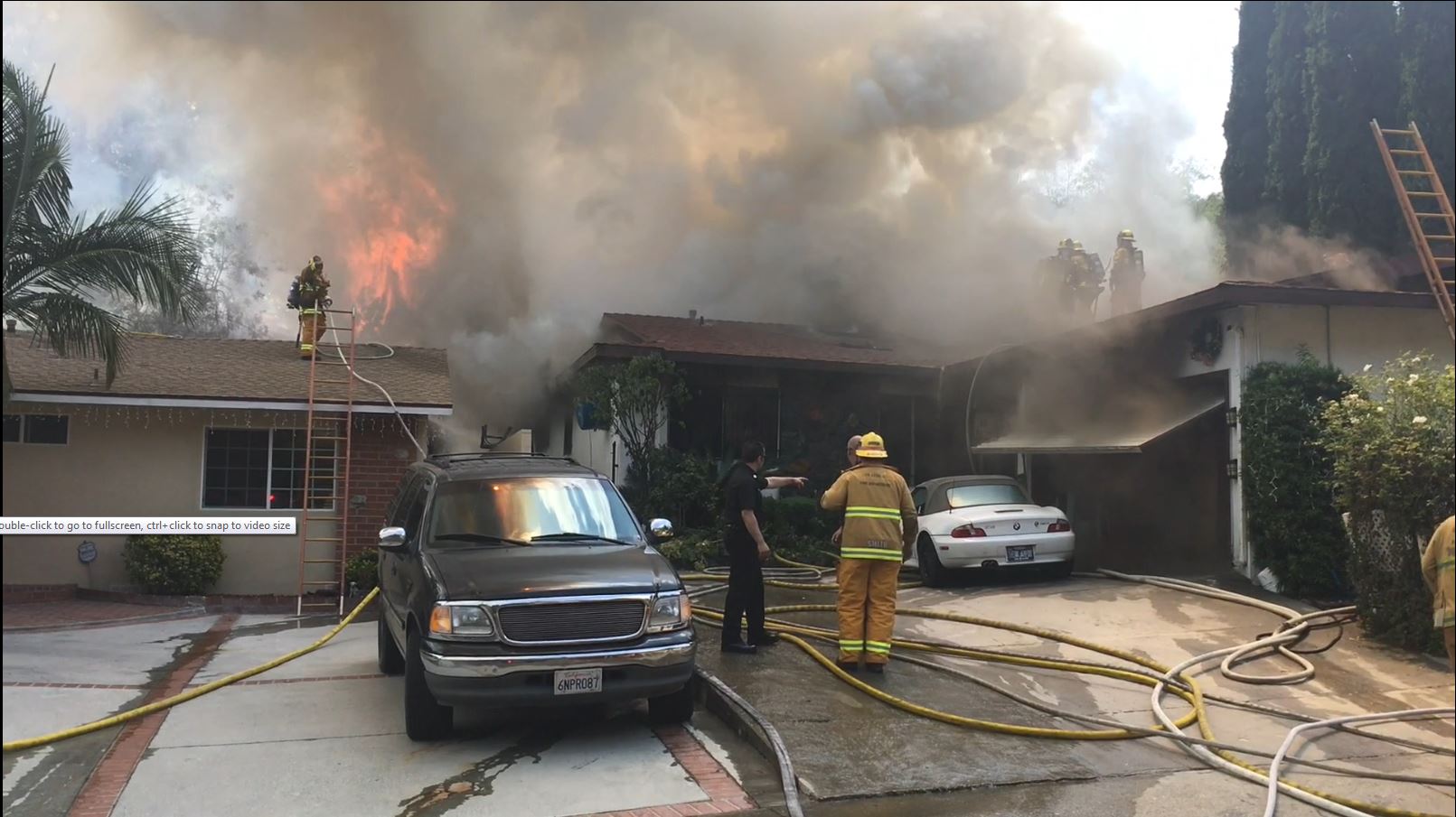 Firefighters Battle Combined Structure and Brush Fire | Los Angeles ...