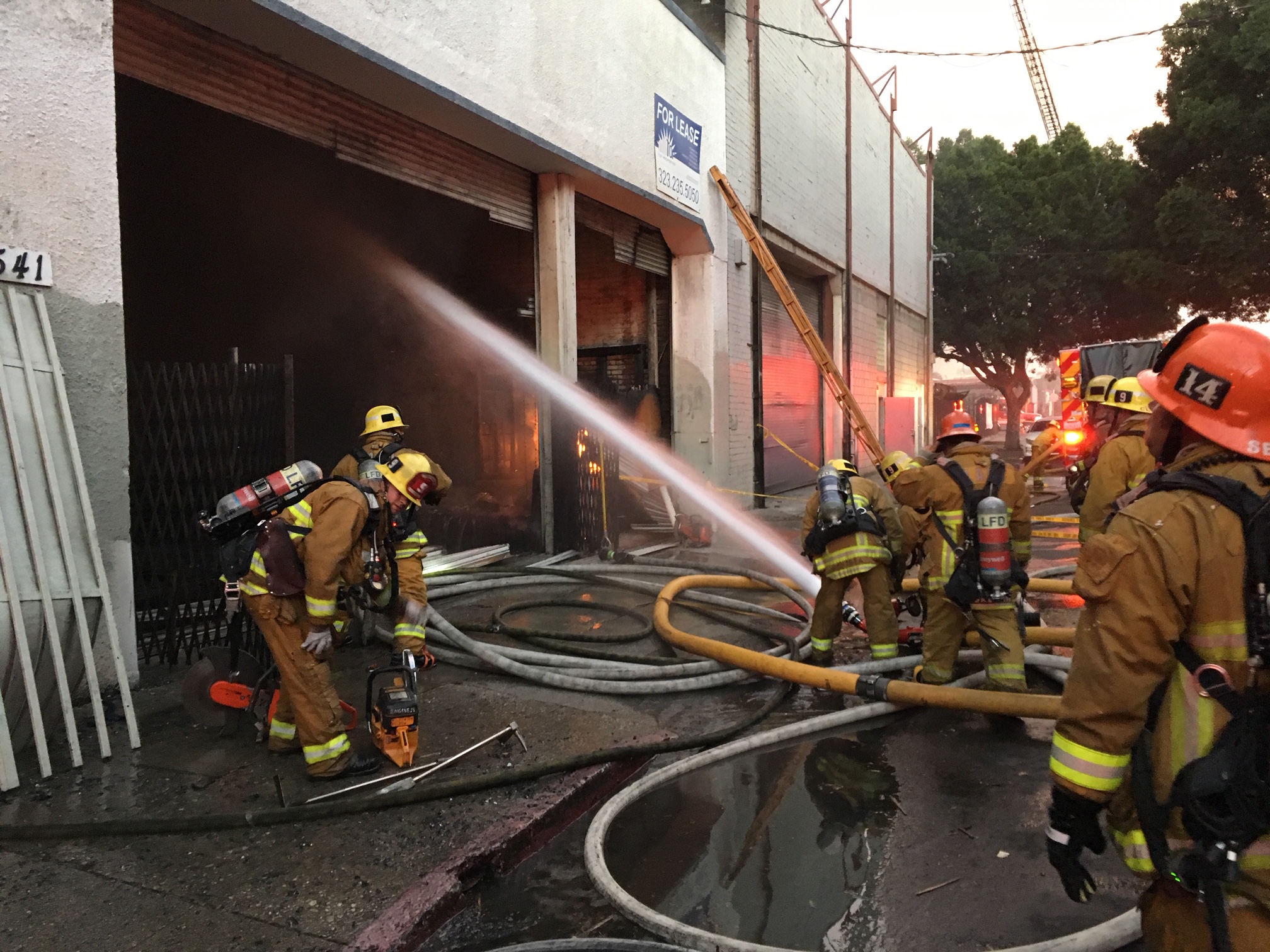 Multiple Businesses Saved in Downtown LA | Los Angeles Fire Department