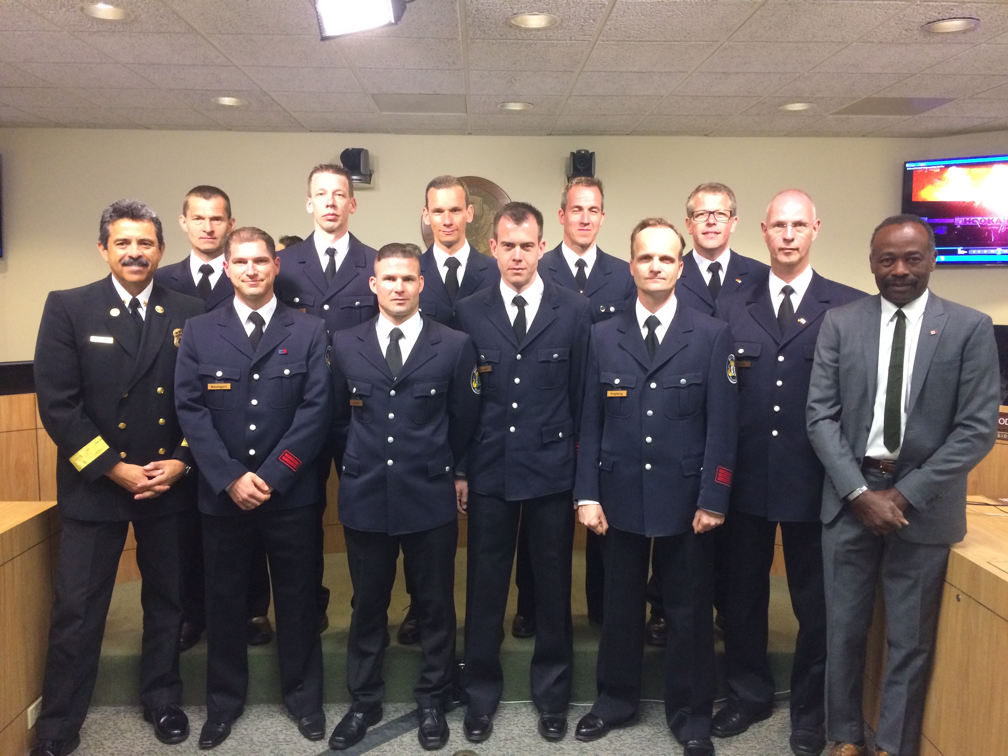 Tom LaBonge and Berlin Firefighters Honored at LAFD Board of Fire Commissioners