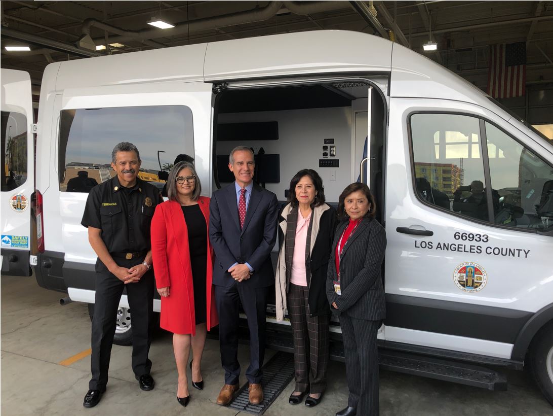 City and County of Los Angeles Leaders at Debut of Therapeutic Van Program
