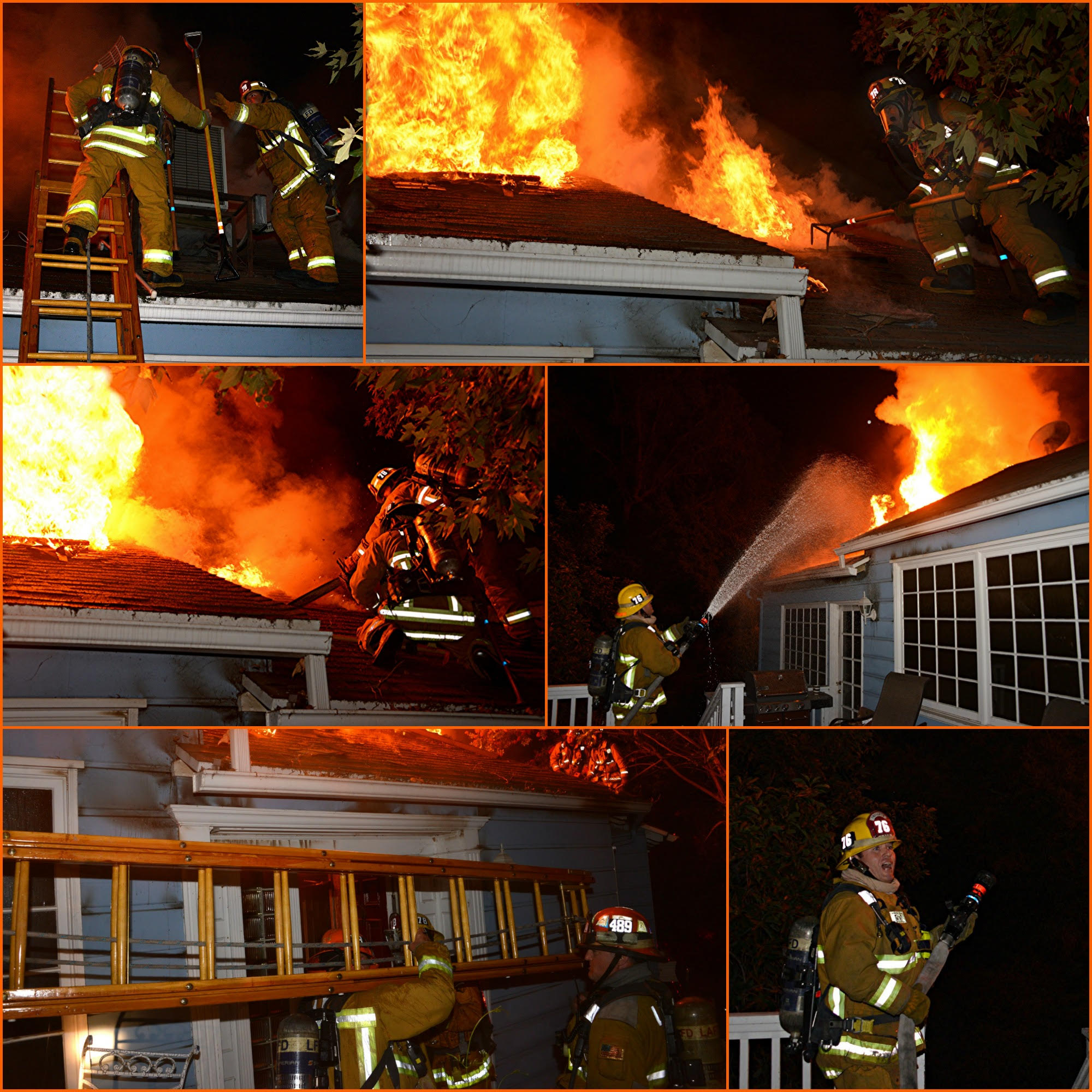 Photo Collage of your LAFD in action.